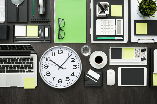 productivity tools on desk